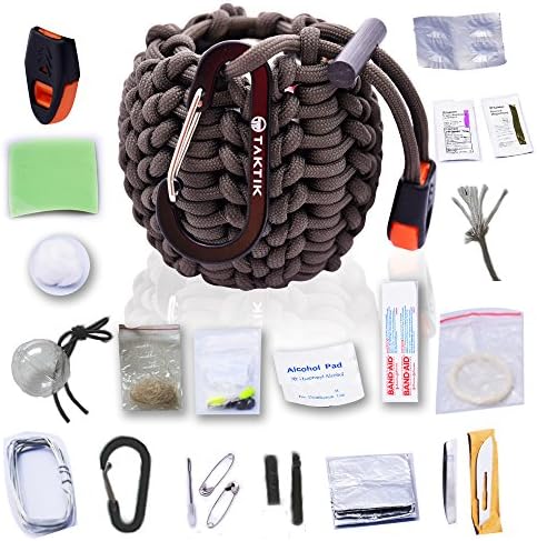 34 Piece Emergency Survival Kit with 40 Feet of Genuine 550 Paracord