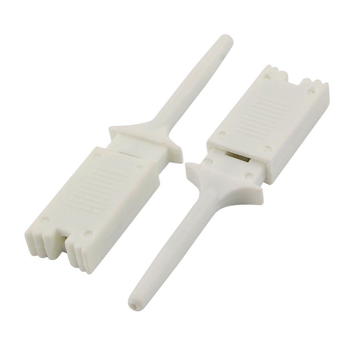 Sourcingmap 10 Pcs Plastic Multimeter Test Hook Clip Grabber White 1.9" for PCB Surface Mounted Devices IC