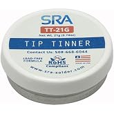 SRA Lead-Free Tip Tinner &ndash; 21g Container | Rapid Re-Tinning &amp; Oxidation Removal for Soldering Iron Tips | RoHS Compliant, No-Clean Formula, Made in USA