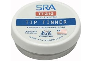 SRA SOLDERING PRODUCTS SRA Lead-Free Tip Tinner – 21g Container | Rapid Re-Tinning & Oxidation Removal for Soldering Iron Tips | RoHS Compliant, No-Clean Formula, Made in USA