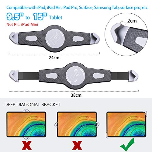 JUBOR Upgrade Bigger Bike Tablet Holder, Portable Bicycle Car Tablet Mount for Indoor Gym