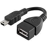 Mini USB Male to USB 2.0 Female Host OTG Adapter Cable