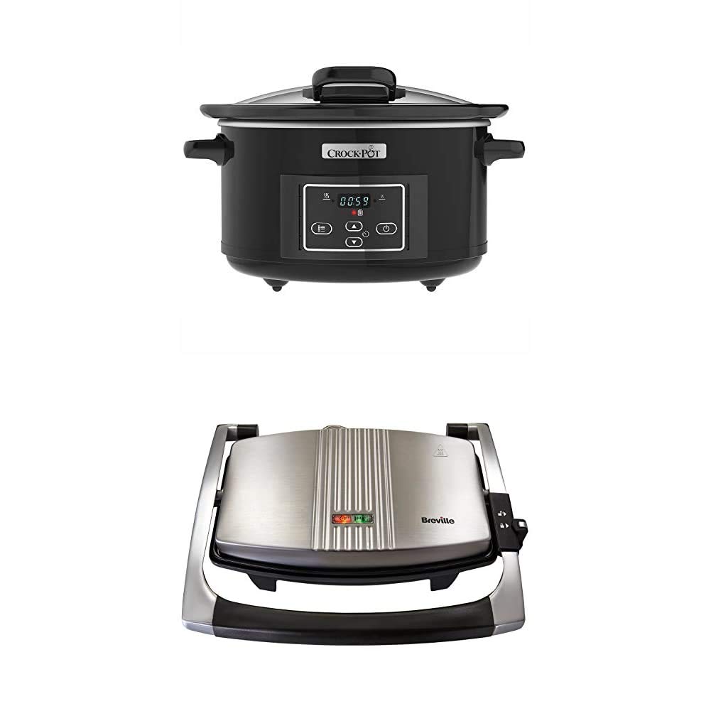 Breville Sandwich/Panini Press and Toastie Maker, 3Slice + Serve
