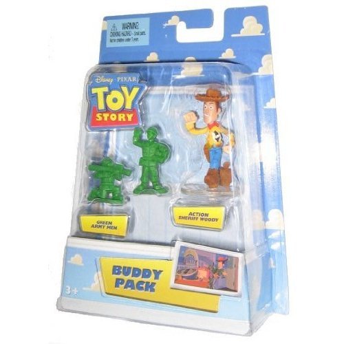 Disney / Pixar Toy Story Mini Figure Buddy Pack Green Army Men and Action Sheriff Woody