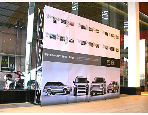 EVIEUN Aluminum Portable Straight Pop Up Trade Show Display Stand Backdrop Booth Frame Wedding Decoration Wall Holiday Promotion Wall 8X8Ft - Thumbnail 6