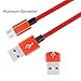Awengu 3Pack 10ft Red Nylon Premium Micro USB Charging Lightning Cable Extra Long Charger for Android,Samsung,Nexus, HTC,Nokia, Motorola, HUAWEI and More.