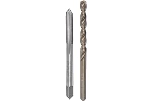 uxcell Tap & Bit Sets, M5 x 0.5 H2 Straight Flute Machine Thread Milling Tap, 4.5mm M35 Cobalt High Speed Steel (HSS-CO) Twist Drill Bit