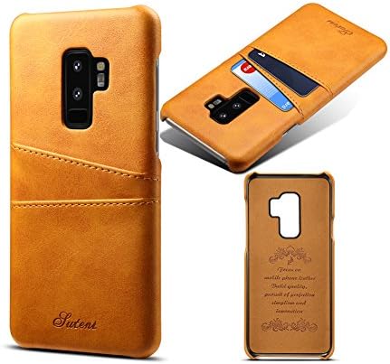 DRUnKQUEEn Galaxy S9 Plus Case, Premium Leather Wallet Sleek Slim Armor Scratch Resistant Protective Mobile Soft Cover Full-Body Bumper for S9Plus