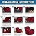 H.VERSAILTEX Super Stretch Recliner Cover Recliner Couch Covers Recliner Chair Cover Form Fitted Non Slip Reclining Slipcovers for Standard Large Recliner, Soft Thick (1 Pack, Burgundy Red)