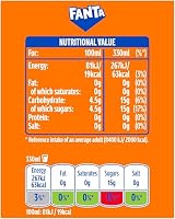 Fanta Orange Can 330 ml Pack of 24 | Refreshing Carbonated Soft Drink view 2