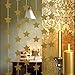Christmas Gold Glittery Star Garland Decoration 5 Meters Elegant Shiny and Sparkling 16 Feet Long Party Background Decor. Ideal For Weddings, Birthday Parties, Bridal Showers, Holidays, Baby Showers.