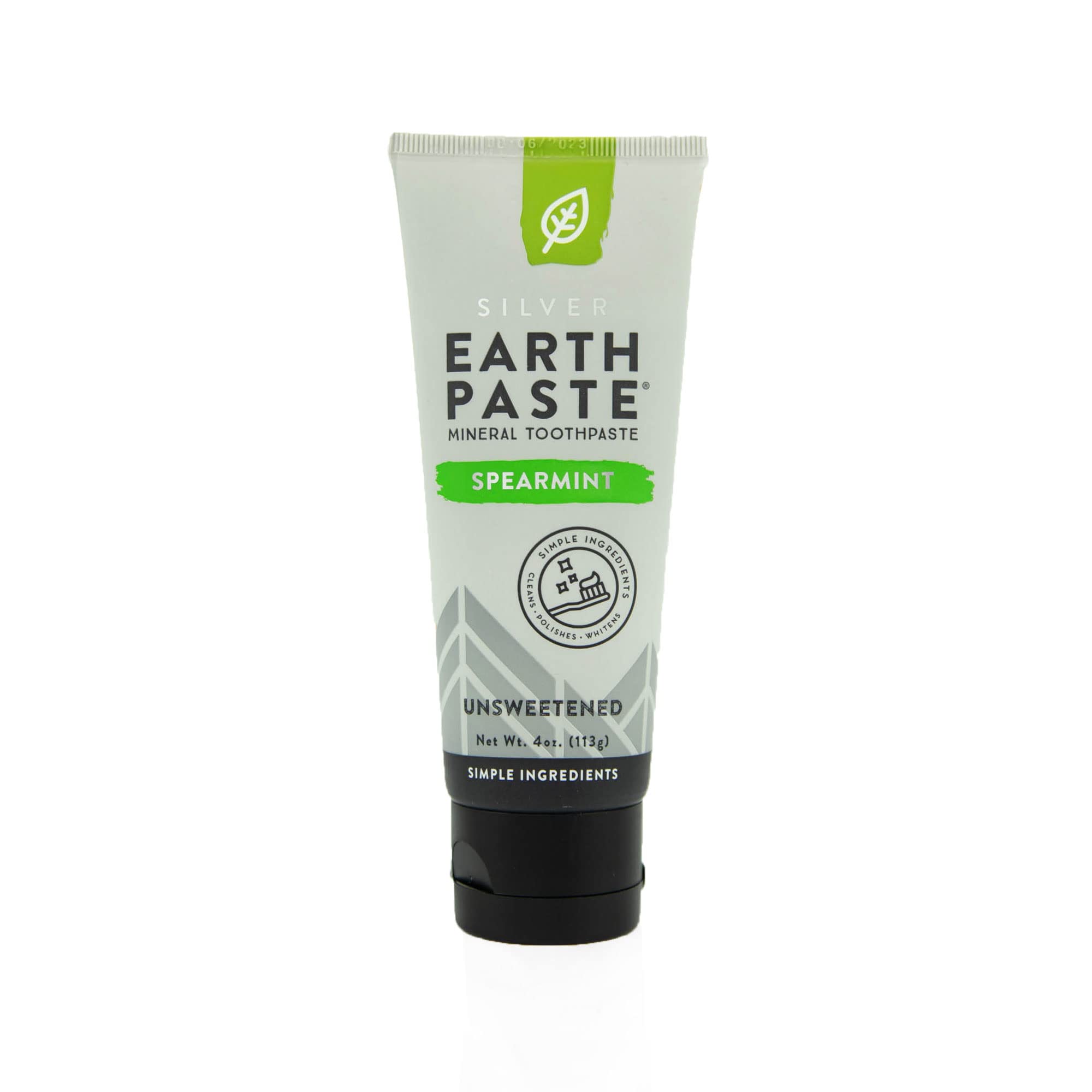 REDMOND - Earthpaste All Natural Non-Fluoride Vegan Organic Non GMO Real Ingredients Toothpaste, Spearmint, 4 Ounce