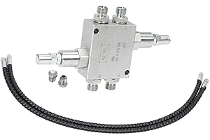 Esquirla Mini Excavator Cushion Valve Kit Steel Fittings Replace Parts M14x1.5 Threaded Ends (Silver Black 1)