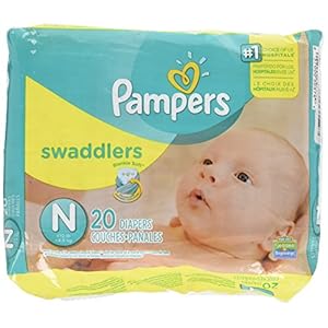Pampers Swaddlers Diapers, Newborn (Up to 10 lbs.), 20 Count