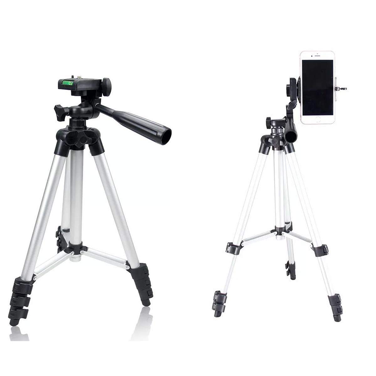 Trimming Shop Camera Tripod Mini Universal Stand Support for Digital Cameras DSLR SLR Camcorder Mobile Phone, 3 Way Swivel Pan Head, Black