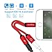 Gogooda Headphone Adapter 2 in 1 Lightning Adapter Splitter Lightning Headphone Jack Adapter Compatible for iPhone X/ iPhone 8/ 8 Plus/ iPhone 7 /7 Plus(Red)
