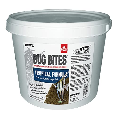 Fluval Bug Bites Tropical Fish Food, Large Granules for Medium to Large Sized F…
