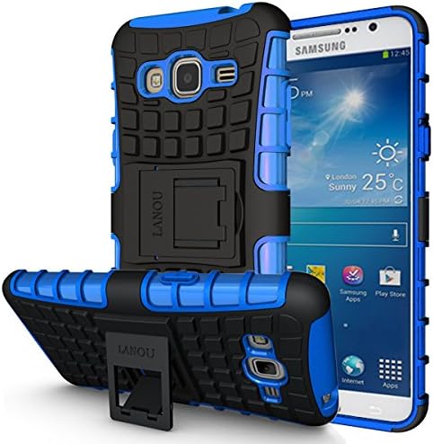 Galaxy Grand Prime Case, LANOU Dual Layer Shell Protective Cover With kickstand for Samsung Galaxy Grand Prime / SM-G530 - Blue