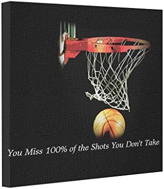Silently Unique Art Motivational Quote Basketball Canvas Picture Frames Framed Canvas Art