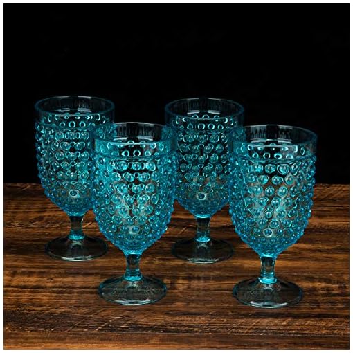 CherryPig 15Ounce Barrel Hobanail Acrylic Wine GlassesPlastic Stem