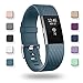 POY Replacement Bands Compatible for Fitbit Charge 2, Classic & Special Edition Sport Wristbands, Small Slate, 1PC