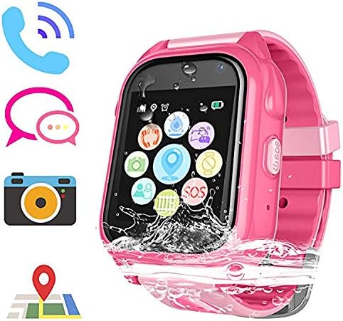 Waterproof Kids Smart Watch GPS for Girls Boys - Children Smartwatch IP67 Waterproof with GPS/LBS Position Tracker SOS Help Camera Anti-Lost Math Game Calling Phone Watch