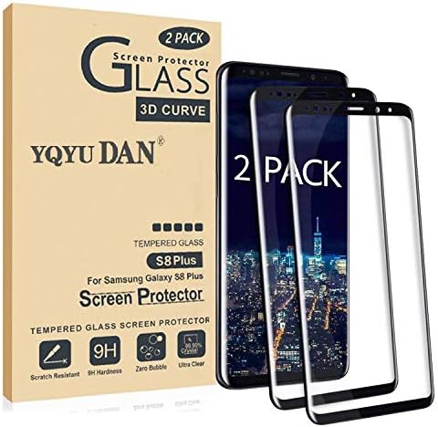 Galaxy S8 Plus Screen Protector,Full Coverage Tempered Glass[2 Pack][3D Curved] [Anti-Scratch][High Definition] Tempered Glass Screen Protector Suitable for Galaxy S8 Plus (NOT S8)