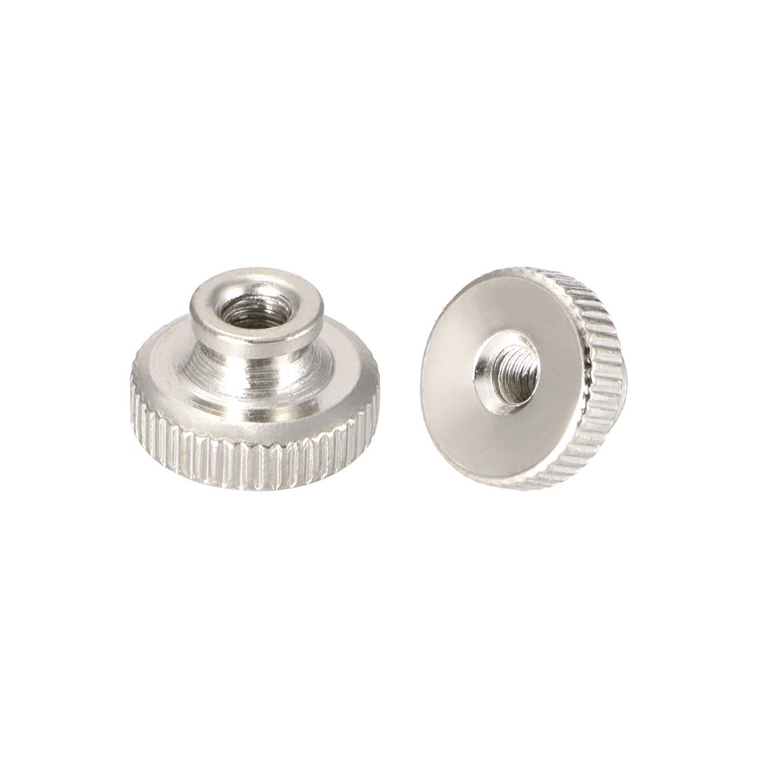 sourcing map Knurled Thumb Nuts, 20Pcs M3x0.5mm Iron Round Knobs Fasteners for 3D Printer Parts, Silver Tone