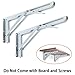 Sumnacon Sturdy Folding Shelf Brackets - Heavy Duty Metal Triangle Table Bench Folding Shelf Brackets, 2 Pcs Folding Shelf Hinge Wall Mounted (12 Inch, White)