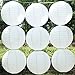 5 Packs White Hanging Paper Round Lanterns Chinese Ball Lanterns 12 inch Decorative for Birthday Bridal Wedding Baby Shower Parties Assorted Sizes (White, 12'')
