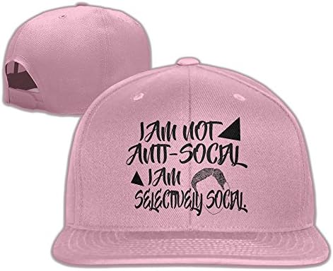 Custom Baseball Hiphop Caps Not Anti-Social Unisex