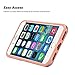 iPhone 7 Armor Case, Moonmini Shockproof Anti Slip Ultra Slim Light Weight Back Cover TPU + PC Dual Layer Hybrid Protective Case (Rose Gold + Pink)