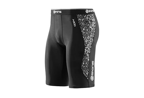 SKINS Men's A200 Compression Half Tights/Shorts, Black, XX-Large