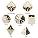 DnDnD Double Color DND Metal Dice Set, Heavy Polyhedral Dungeons and Dragons Playing Dice for Table Game(Black and White with Gold Number)