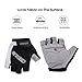 Enkeeo Cycling Gloves Half Finger Bike Gloves M/L/XL Breathable with Microfiber Leather, Anti-slip Shock-absorbing 5MM Gel and 3MM Sponge Pads, Velcro Design for Men/Women Road Racing (Black&Grey)