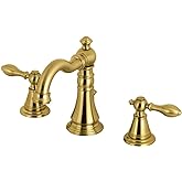 Kingston Brass Fauceture FSC1973AL English Classic Widespread Bathroom Faucet, Brushed Brass, 5-5/16"