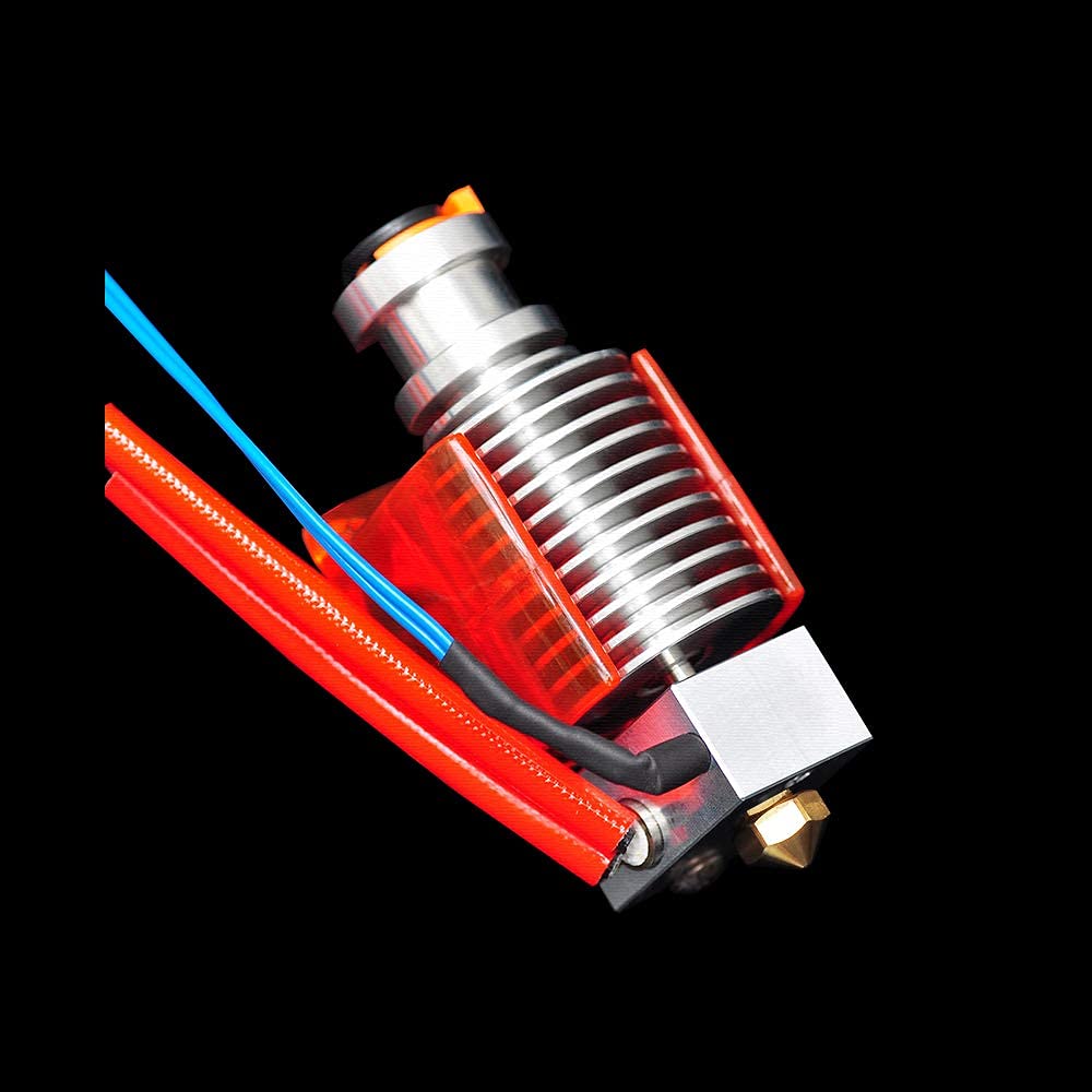 Super Print V6 Hotend 24V 40W Remote Bowen Print J-Head Hotend Titanium Alloy HeatBreak Cooling Fan Bracket for Titan Dual Driver Extruder.(24V Brass Nozzle Kit)