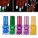 Binmer(TM) 5 PCS Candy Fluorescent Neon Luminous Gel Nail Polish for Glow in Dark Nail Varnish