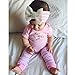 3pcs Newborn Infant Baby Girls Clothes Tops Romper+Warm Leggings+Headband Outfits Set (0-3 Months, Pink)