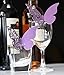 50pcs Butterfly Wedding Party Table Number Name Paper Place Cards Wine Glass Cup Decoration Wall Decals Sticker For Wedding Party Favor [Purple]