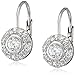 Amazon Collection Sterling Silver Cubic Zirconia Lever Back Earrings (3.2 cttw)