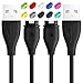 QIBOX Compatible Garmin Vivoactive 3 / Instinct Charger & Charger Port Protector, 2-Pack USB Charging Cable Silicone Dust Plugs Compatible Garmin Fenix 5 5S 5X / Forerunner 935 / Approach S60