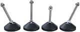 KATSU 4pk M12x100mm Stainless Steel Leveling Feet Swivel Nylon Base view 2