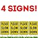VIBE INK Bundle of Please Slow Down Bright Yellow, Non-Reflective - 12