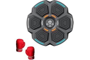 GAIGISFUR Musical Boxing Machine, Smart Bluetooth Musical Boxing Machine, Wall Mounted Smart Bluetooth Boxing Trainer with One Boxing Glove, Home Fitness and Agility Training Equipment