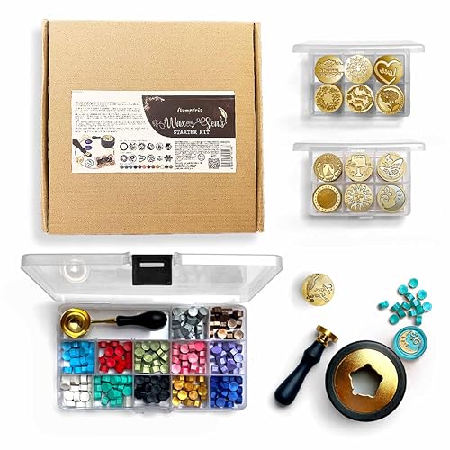 Stamperia - Starter Wax and Seal Set for Scrapbooks, Albums, Card Making, Bullet Journalling and More, Perfect for Hobbies, Crafts, and Gifting