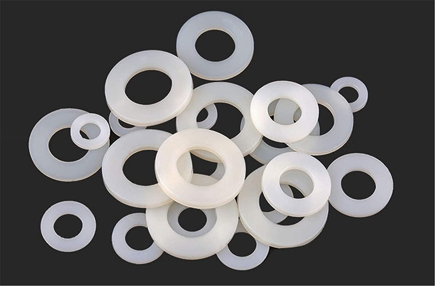 TERF® M14 White Nylon Flat Washer M14 / 14mm ID (Hole) x 28mm OD x 2.5mm Thickness Flat Nylon Washers - Pack of 10