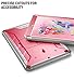 Poetic Revolution New iPad 9.7 Inch 2017/2018 Rugged Case with Hybrid Heavy Duty Protection and Built-in Screen Protector and Kickstand for Apple iPad 9.7 2017 / iPad 9.7 2018 Pink/Gray