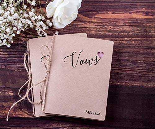 Amazon.com Custom Wedding Vow Books Rustic Wedding Vow 