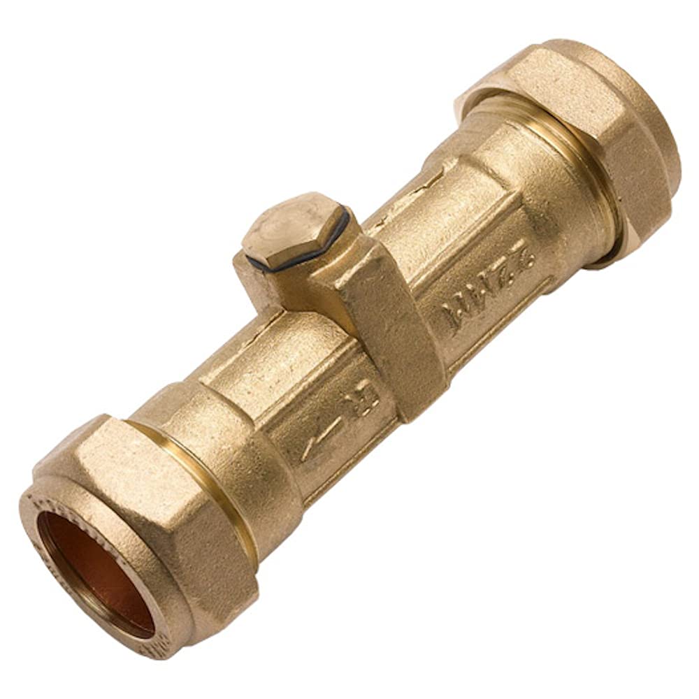 Merriway® BH01652 15mm Non-Return Double Check Valve - Brass